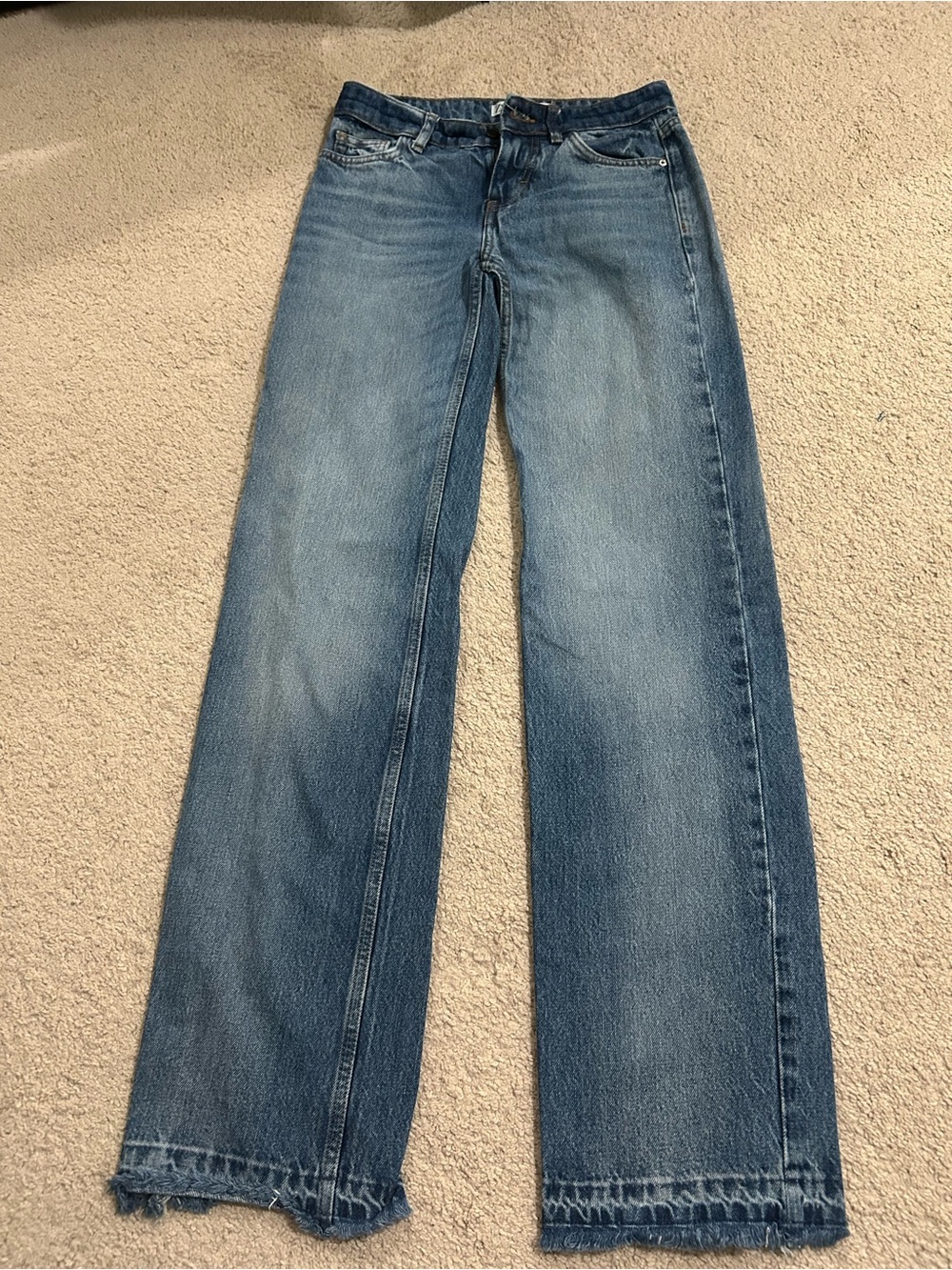 Women's Wide-Leg Blue Jeans